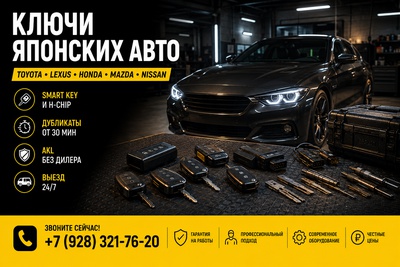 Прошивка ключей японских автомобилей в Ставрополе