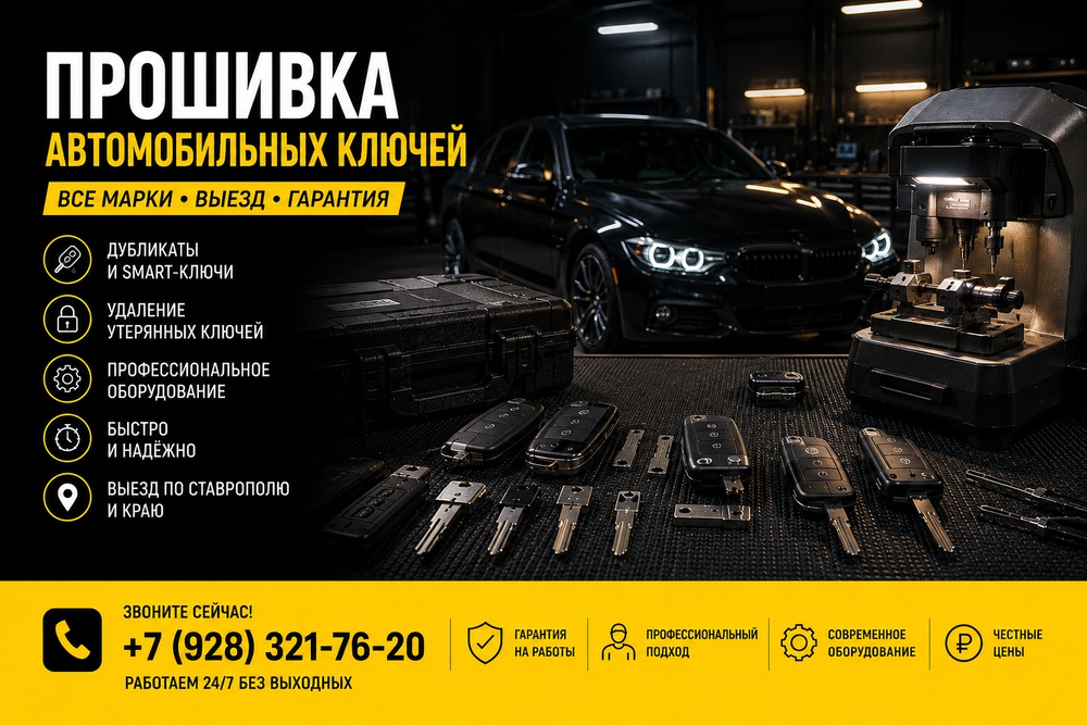 Прошивка автомобильных ключей в Ставрополе: программирование чипа